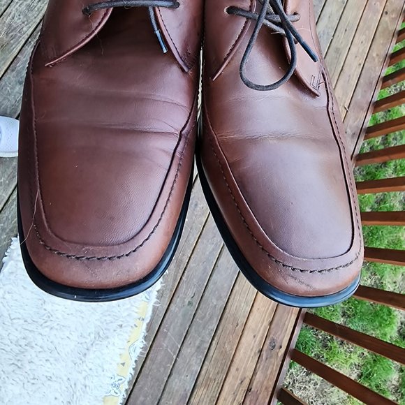AQUATALIA Men Shoes Scott GrainLight Brown Leather Oxford Casual Sz 9 Italy main image 11